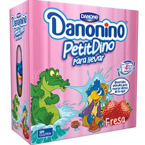 DANONE DANONINO para llevar sabor fresa pack 4